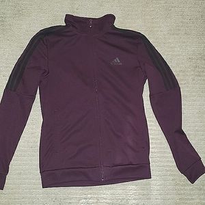 Adidas zip up, Size S, Burgundy